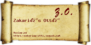 Zakariás Ottó névjegykártya